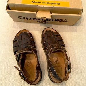 Dr. Martens gaucho crazy horse open vamp sandal.